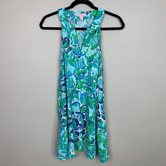 Lilly Pulitzer Achelle Swing Dress - XS - Agate Green Lazy River Print - Picture 1 of 7